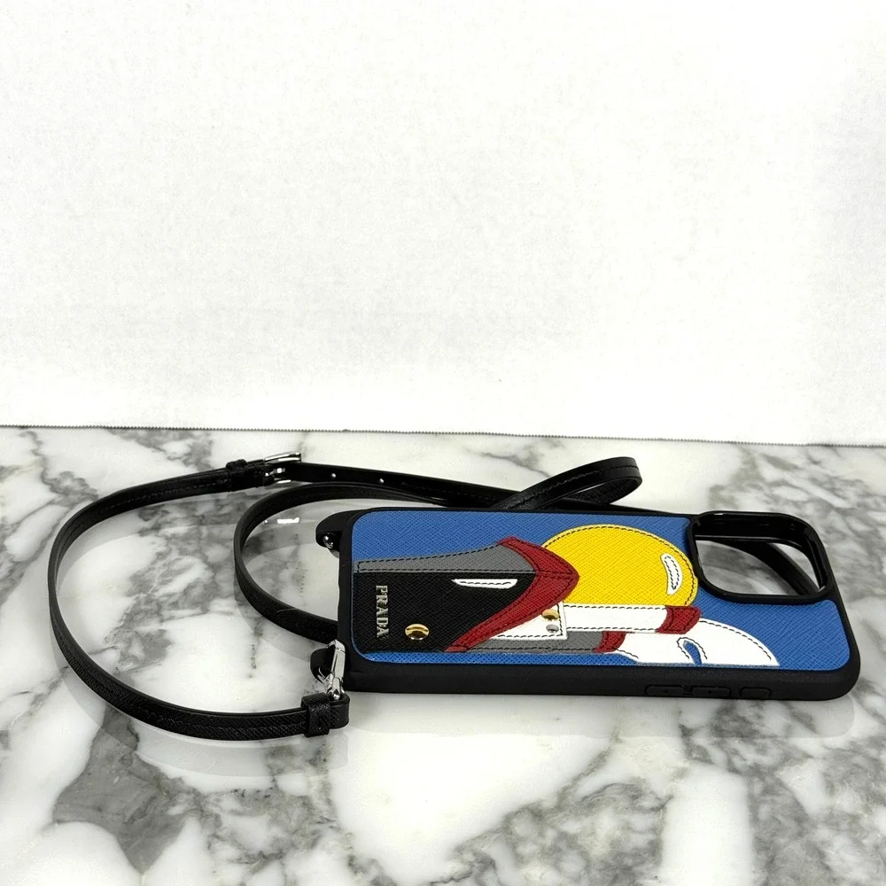 Men's iPhone 16 Pro Max Steamboat Saffiano Leather Phone Case 1ZH211